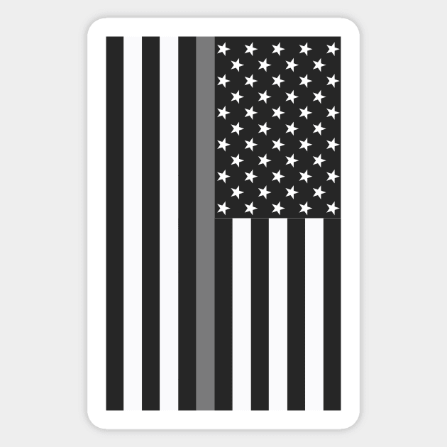 American Flag, Correctional Officer Gifts Sticker by 3QuartersToday